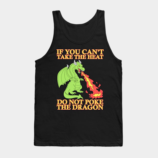 Cool Dragon Flame-Spewing Flying Mythical Creature Tank Top by artbooming